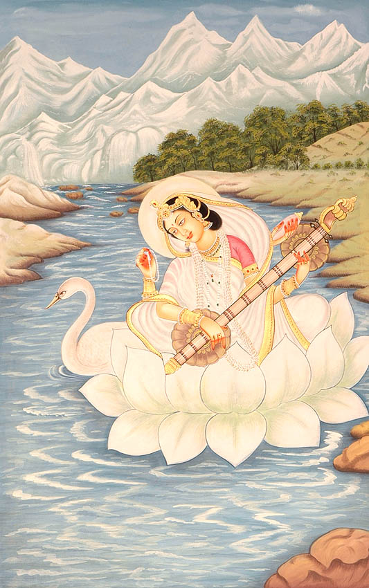 Saraswati on Swan